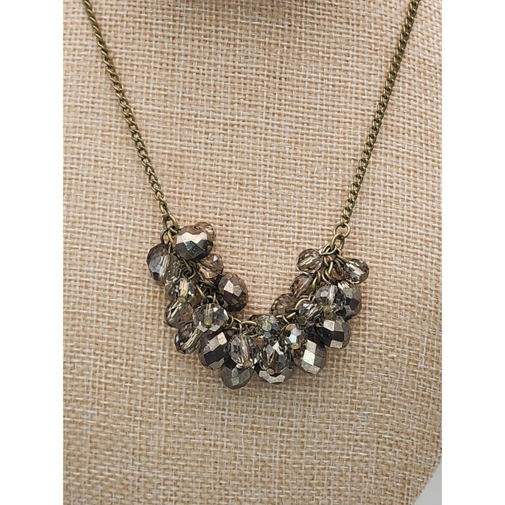 Vtg KENNETH COLE REACTION Signed Necklace Smokey Faceted Beads FREE $HIPPING!! - Picture 3 of 10